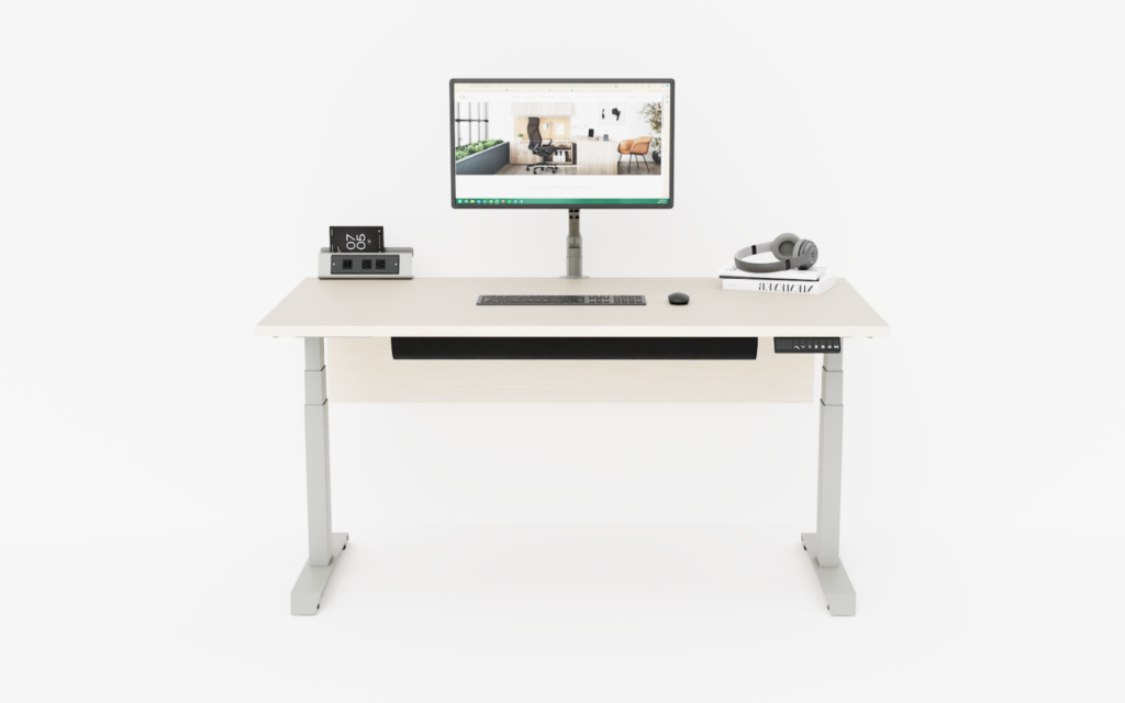 Mesa Height Adjustable Table with Modesty 1 - BRC Group